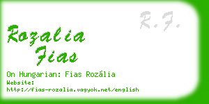 rozalia fias business card